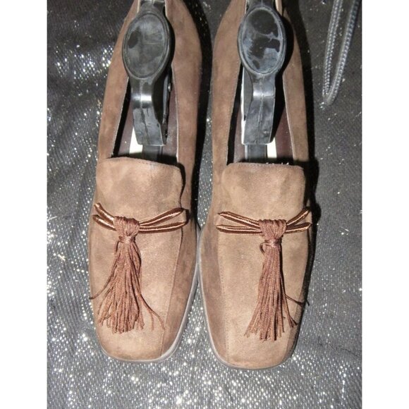 IMPO Kira Brown Suede Leather Tassel Ornamented loafer with memory foam size 7.5 - Picture 2 of 9